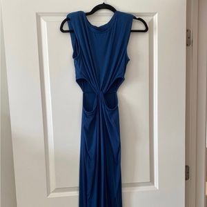 Navy Blue Maxi Dress with cutouts